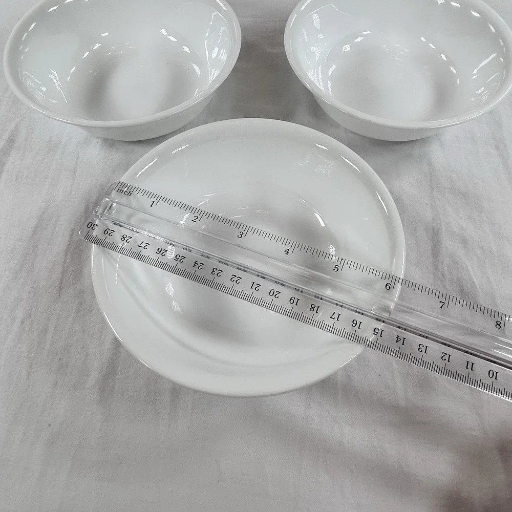 Vintage 3 Corelle Livingware Winter Frost White 6 1/4